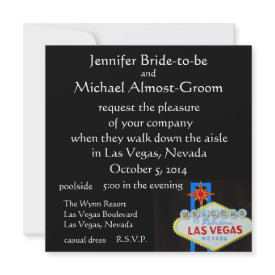 Modern Las Vegas Wedding invitation