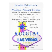 Modern Las Vegas Wedding Personalized Invites