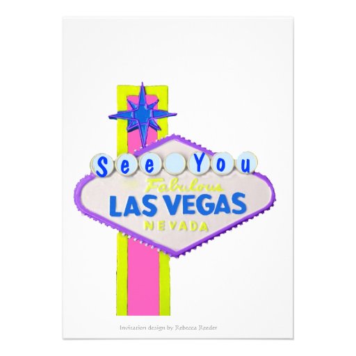 Modern Las Vegas Wedding Personalized Invites