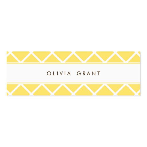 Modern Lattice Skinny Calling Card Business Card (front side)