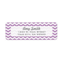 Modern Lavender Chevron Address Labels labels