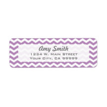 Modern Lavender Chevron Address Labels