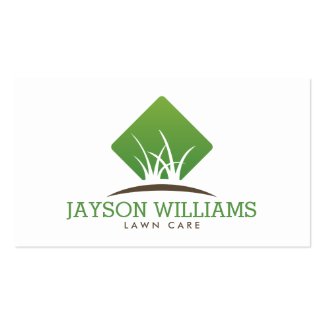 Modern Lawn Care/Landscaping Grass Logo I Double-Sided Standard Business Cards (Pack Of 100)