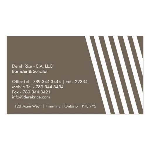 Modern Lawyer Business Cards (back side)