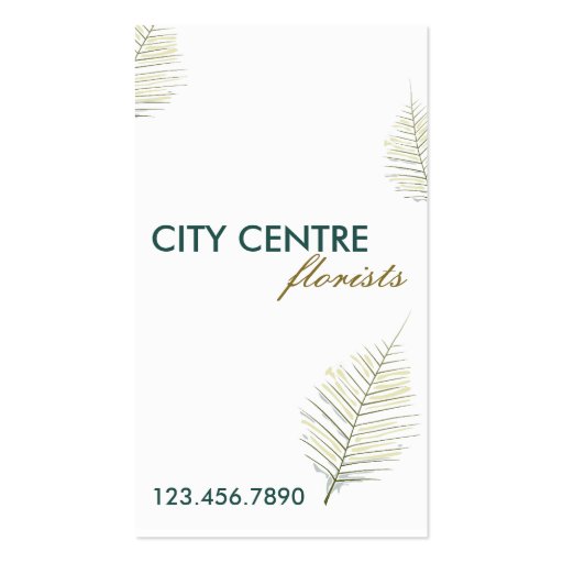 Modern Leafy Business Card (front side)