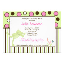 Modern Leap Frog Baby Shower Invitation