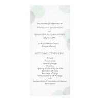 Modern Letterpress Style Circle Wedding Program Invitation