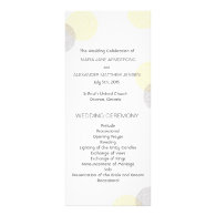 Modern Letterpress Style Circle Wedding Program Announcements