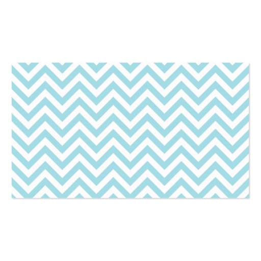 Modern Light Blue and White Chevron Pattern Business Card Template (back side)