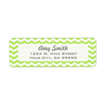 Modern Light Green Chevron Address Labels