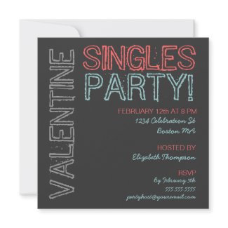 Modern Lights Singles Party Invitations