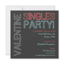Modern Lights Singles Party Invitation