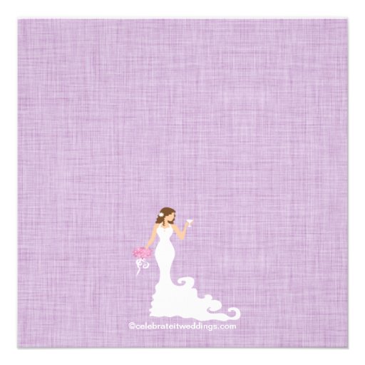 Modern Lilac Purple Bride Wine Bridal Shower Personalized Invites