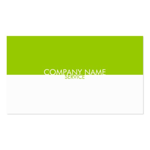 Modern Lime Green White Profile Card Business Card Template (front side)