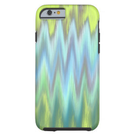 Modern Lime Turquoise Ikat Chevron Zigzag Tough iPhone 6 Case