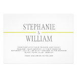 Modern Line Wedding Invitation Card in Lime invitations