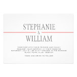 Modern Line Wedding Invitation Card in Pink invitations