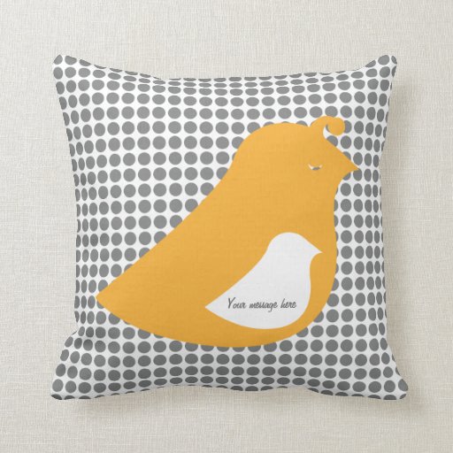 Modern Little Birdie Told Me Baby Room Gift Pillow Zazzle