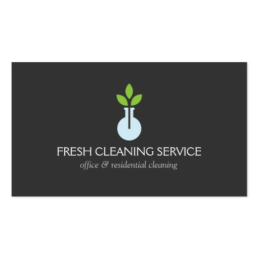 Modern Logo 4 for Cleaning Service and Hospitality Business Cards (front side)