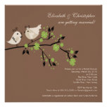 Modern Love Birds Bridal Shower Invitation
