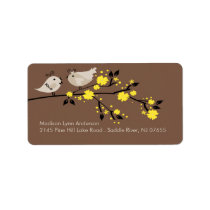 Modern Love Birds Return Address Labels.