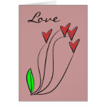 Modern Love Heart Roses Card