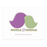 Modern Lovebirds, Save the Date postcard