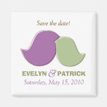 Modern Lovebirds, Save The Dates Fridge Magnets