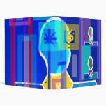 Modern man in blue transparent vinyl binders