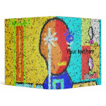 Modern man on yellow background binders
