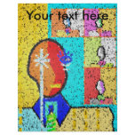 Modern man on yellow background flyers