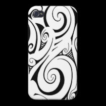 modern maori tribal design iphone cases