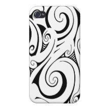 modern maori tribal design iPhone 4/4S covers