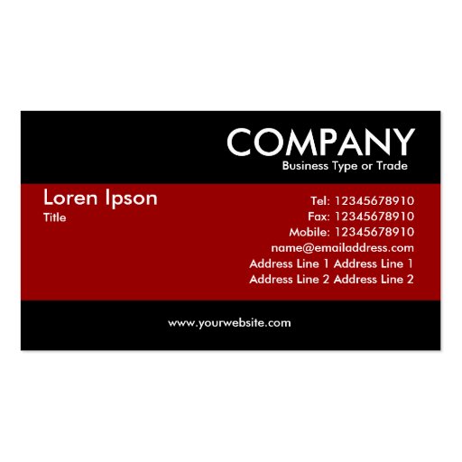 Modern - Maroon Business Card Templates (front side)
