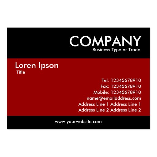 Modern - Maroon Business Cards (front side)