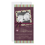 Modern Merry Christmas Polka Dots Photo Card