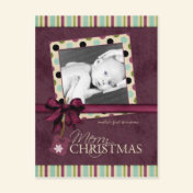 Modern Merry Christmas Polka Dots Postcard