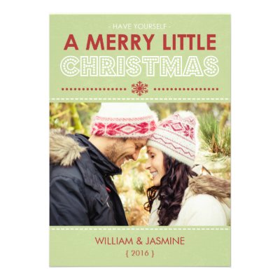 Modern Merry Little Christmas Flat Card