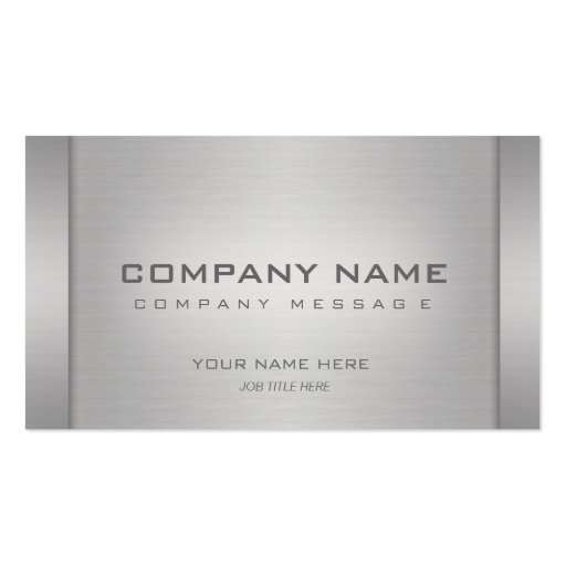 Modern Metal Business Cards (front side)
