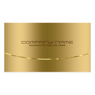 Modern Metallic Gold Design Stainless Steel Look Double-Sided Standard Business Cards (Pack Of 100)
