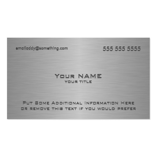 Modern Metallic Texture Print Business Card Templates (front side)