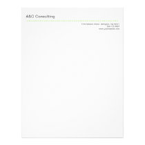 Modern micro dot apple green gray tech business letterhead