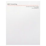 Modern micro dot cherry red gray tech business custom letterhead