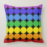 Modern Mid-Century mod pop  pillow rainbow