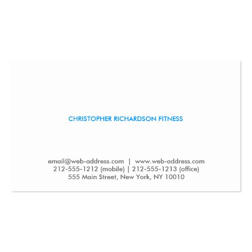 MODERN & MINIMAL Black Business Card (back side)