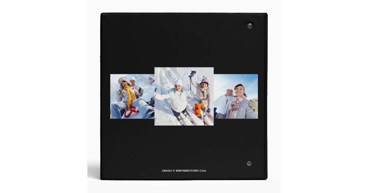 Modern Minimalist All Purpose Photo Album Black Binder Zazzle