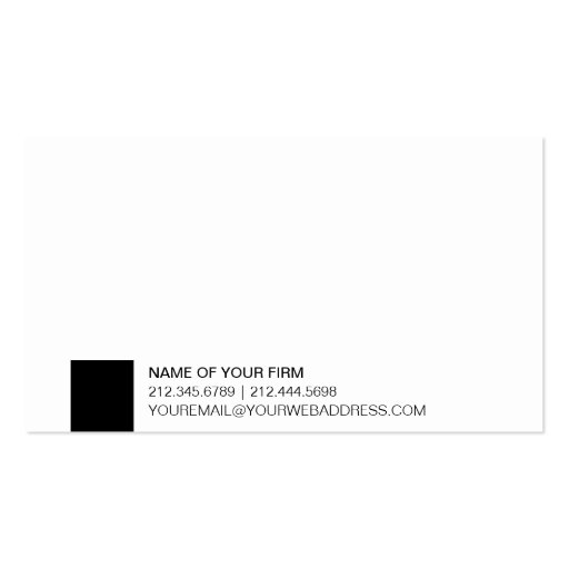 Modern Minimalist Classic Elegant Professional Business Card Templates (back side)