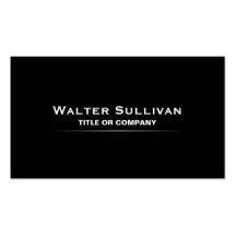Modern minimalist elegant black professional business card