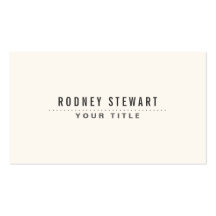 Modern minimalist generic off-white business card