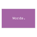 Modern minimalist purple writer publisher editor business cards